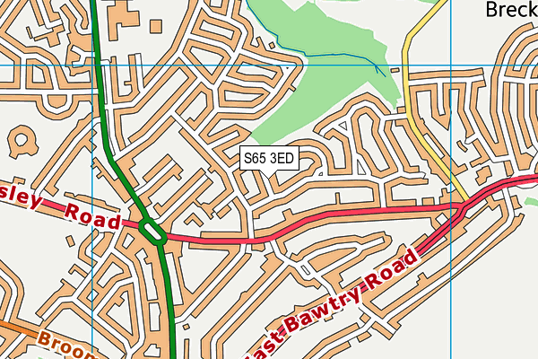 S65 3ED map - OS VectorMap District (Ordnance Survey)