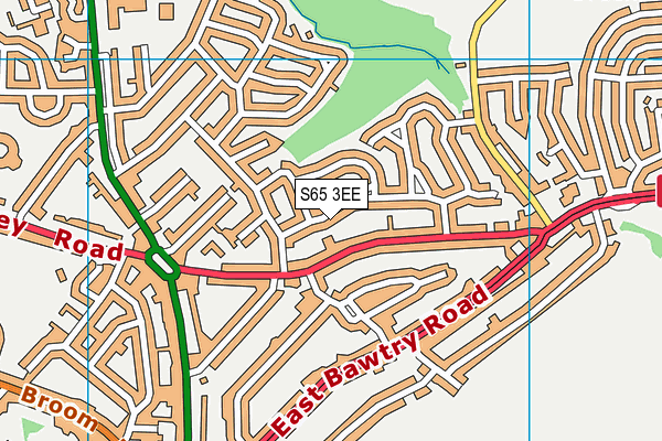 S65 3EE map - OS VectorMap District (Ordnance Survey)