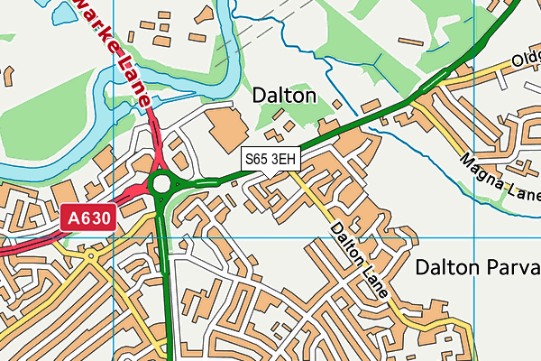 S65 3EH map - OS VectorMap District (Ordnance Survey)