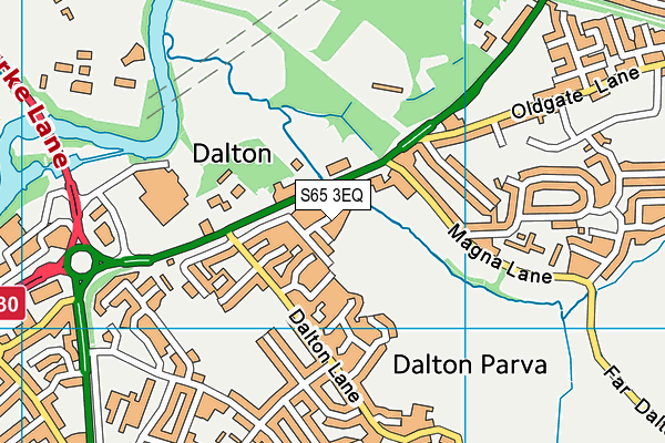 S65 3EQ map - OS VectorMap District (Ordnance Survey)