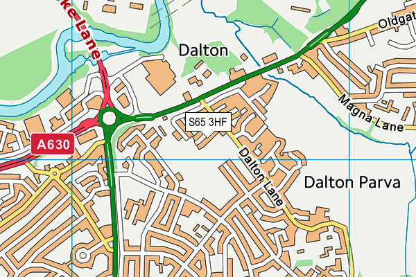 S65 3HF map - OS VectorMap District (Ordnance Survey)