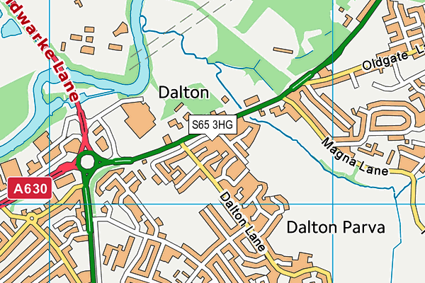 S65 3HG map - OS VectorMap District (Ordnance Survey)