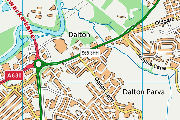 S65 3HH map - OS VectorMap District (Ordnance Survey)