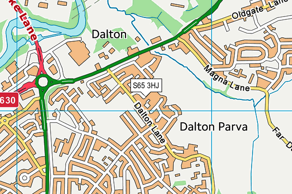 S65 3HJ map - OS VectorMap District (Ordnance Survey)