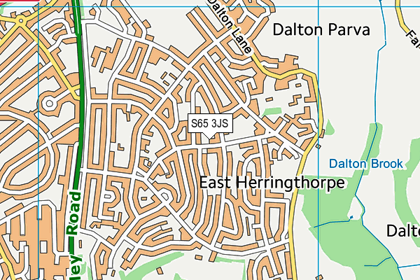 S65 3JS map - OS VectorMap District (Ordnance Survey)