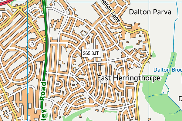 S65 3JT map - OS VectorMap District (Ordnance Survey)