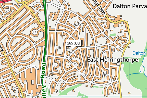 S65 3JU map - OS VectorMap District (Ordnance Survey)