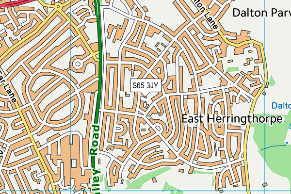 S65 3JY map - OS VectorMap District (Ordnance Survey)