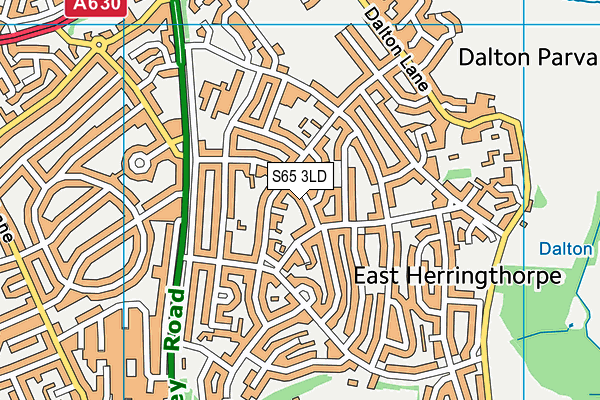 S65 3LD map - OS VectorMap District (Ordnance Survey)