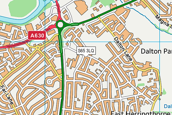 S65 3LQ map - OS VectorMap District (Ordnance Survey)