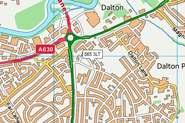 S65 3LT map - OS VectorMap District (Ordnance Survey)