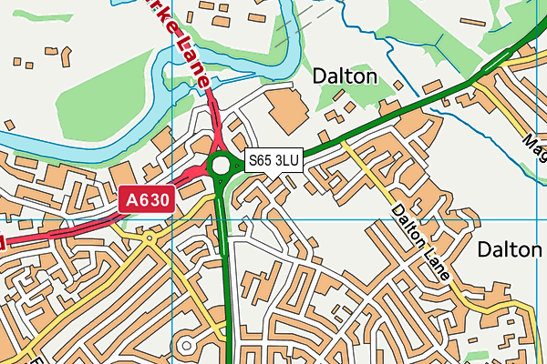 S65 3LU map - OS VectorMap District (Ordnance Survey)