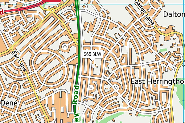 S65 3LW map - OS VectorMap District (Ordnance Survey)