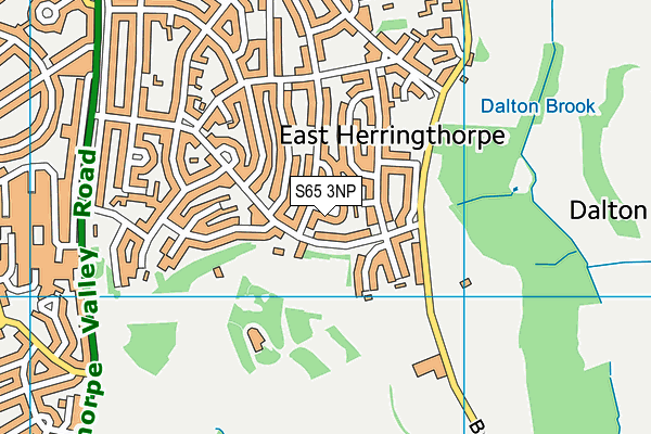 S65 3NP map - OS VectorMap District (Ordnance Survey)