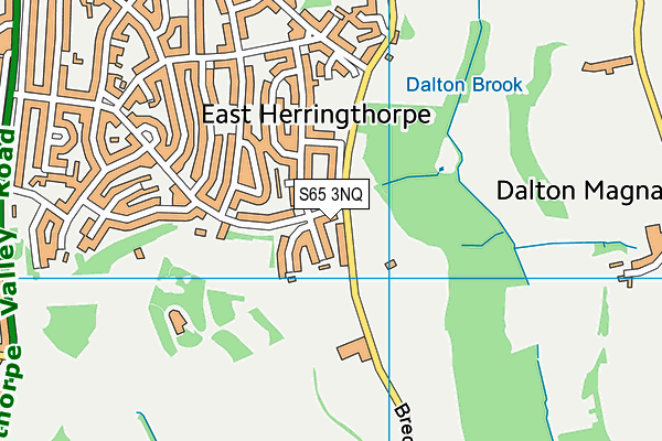 S65 3NQ map - OS VectorMap District (Ordnance Survey)