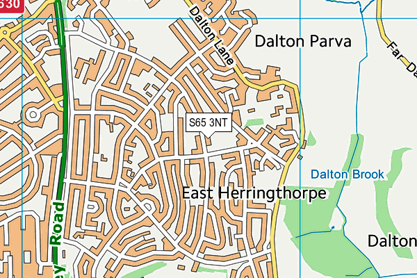 S65 3NT map - OS VectorMap District (Ordnance Survey)