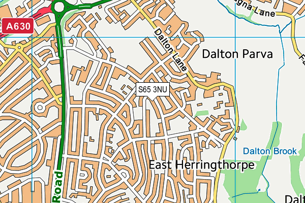 S65 3NU map - OS VectorMap District (Ordnance Survey)