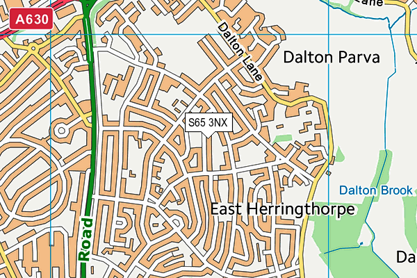 S65 3NX map - OS VectorMap District (Ordnance Survey)