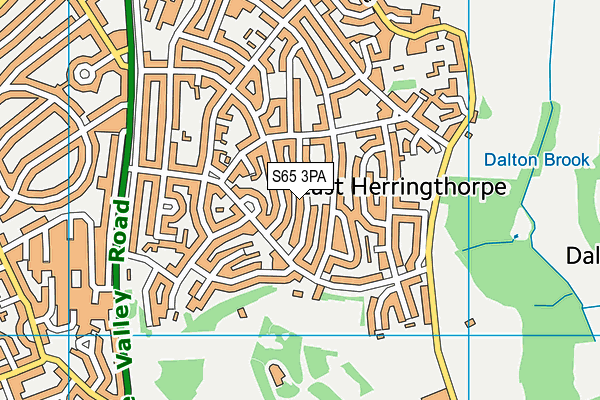 S65 3PA map - OS VectorMap District (Ordnance Survey)