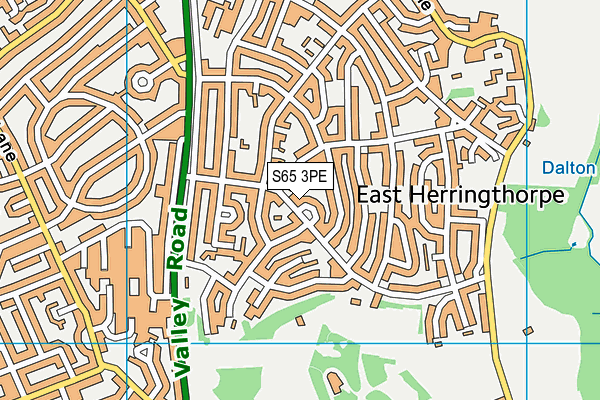 S65 3PE map - OS VectorMap District (Ordnance Survey)