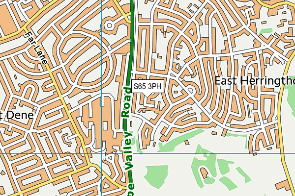 S65 3PH map - OS VectorMap District (Ordnance Survey)