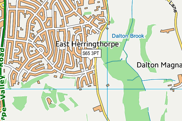 S65 3PT map - OS VectorMap District (Ordnance Survey)