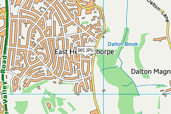 S65 3PU map - OS VectorMap District (Ordnance Survey)