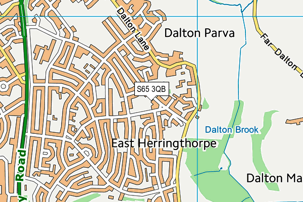 S65 3QB map - OS VectorMap District (Ordnance Survey)