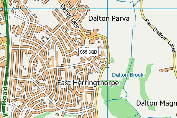 S65 3QD map - OS VectorMap District (Ordnance Survey)