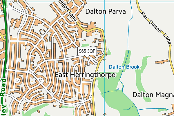 S65 3QF map - OS VectorMap District (Ordnance Survey)