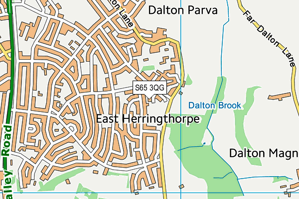 S65 3QG map - OS VectorMap District (Ordnance Survey)