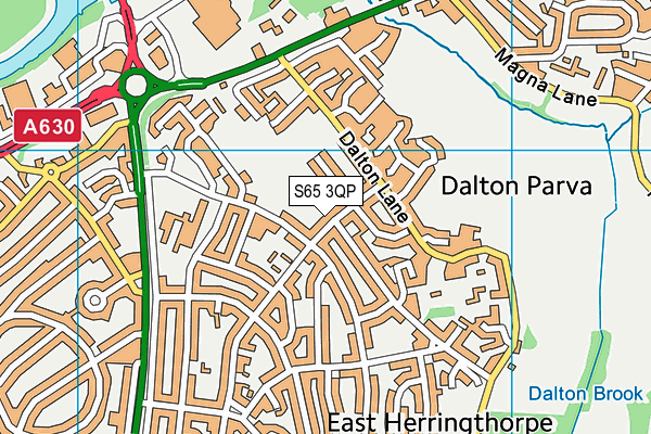 S65 3QP map - OS VectorMap District (Ordnance Survey)