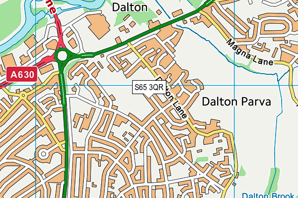 S65 3QR map - OS VectorMap District (Ordnance Survey)