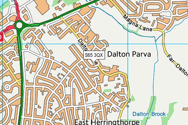 S65 3QX map - OS VectorMap District (Ordnance Survey)