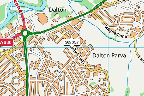 S65 3QY map - OS VectorMap District (Ordnance Survey)