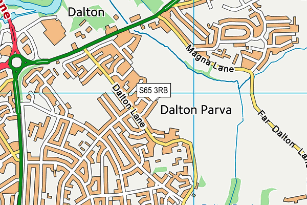 S65 3RB map - OS VectorMap District (Ordnance Survey)