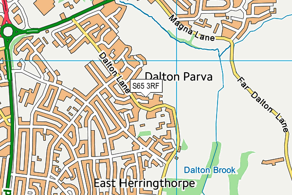 S65 3RF map - OS VectorMap District (Ordnance Survey)