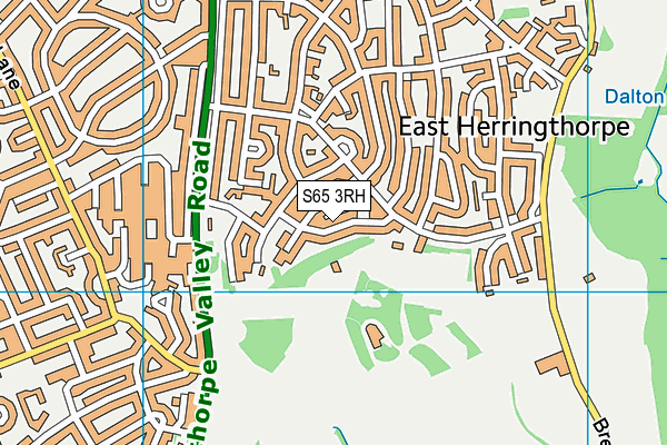 S65 3RH map - OS VectorMap District (Ordnance Survey)