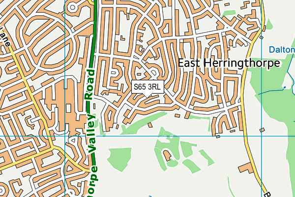 S65 3RL map - OS VectorMap District (Ordnance Survey)