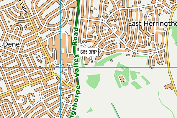 S65 3RP map - OS VectorMap District (Ordnance Survey)