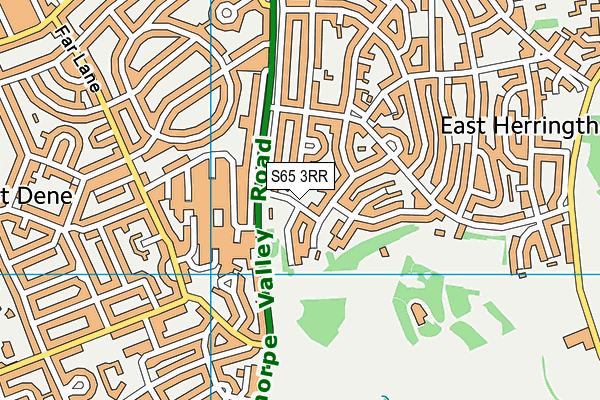 S65 3RR map - OS VectorMap District (Ordnance Survey)