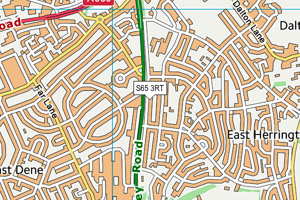 S65 3RT map - OS VectorMap District (Ordnance Survey)