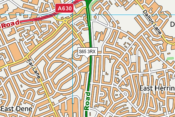 S65 3RX map - OS VectorMap District (Ordnance Survey)