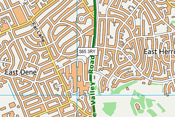 S65 3RY map - OS VectorMap District (Ordnance Survey)