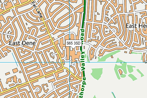 S65 3SD map - OS VectorMap District (Ordnance Survey)