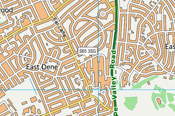 S65 3SG map - OS VectorMap District (Ordnance Survey)