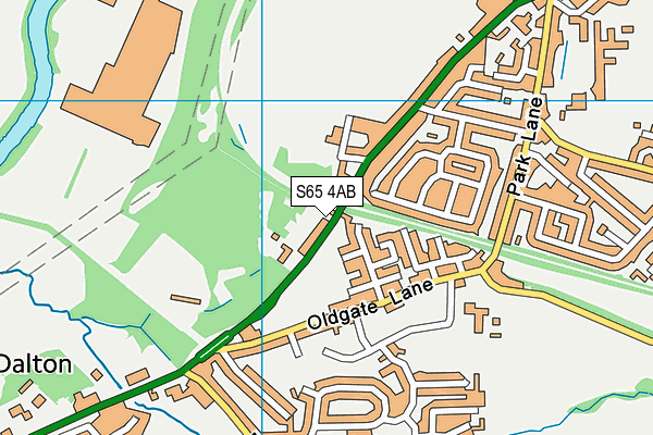 S65 4AB map - OS VectorMap District (Ordnance Survey)
