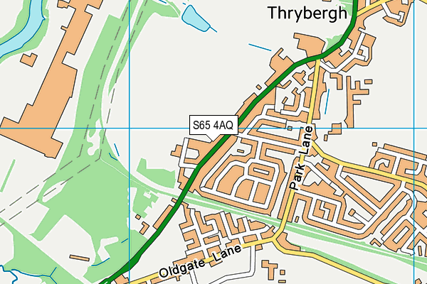 S65 4AQ map - OS VectorMap District (Ordnance Survey)