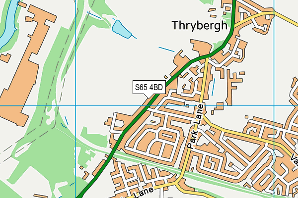 S65 4BD map - OS VectorMap District (Ordnance Survey)