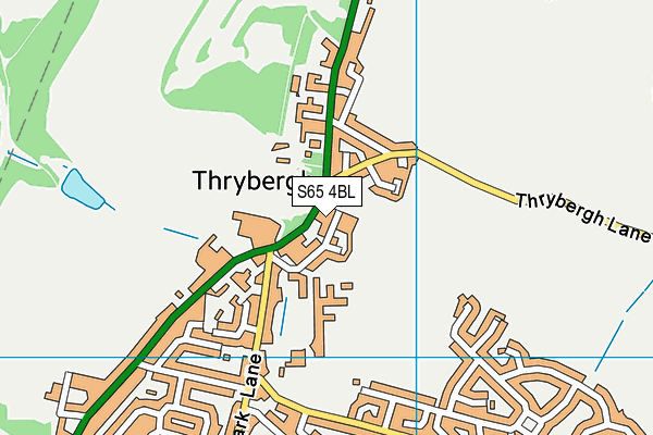 Thrybergh Fullerton Church of England Primary Academy map (S65 4BL) - OS VectorMap District (Ordnance Survey)